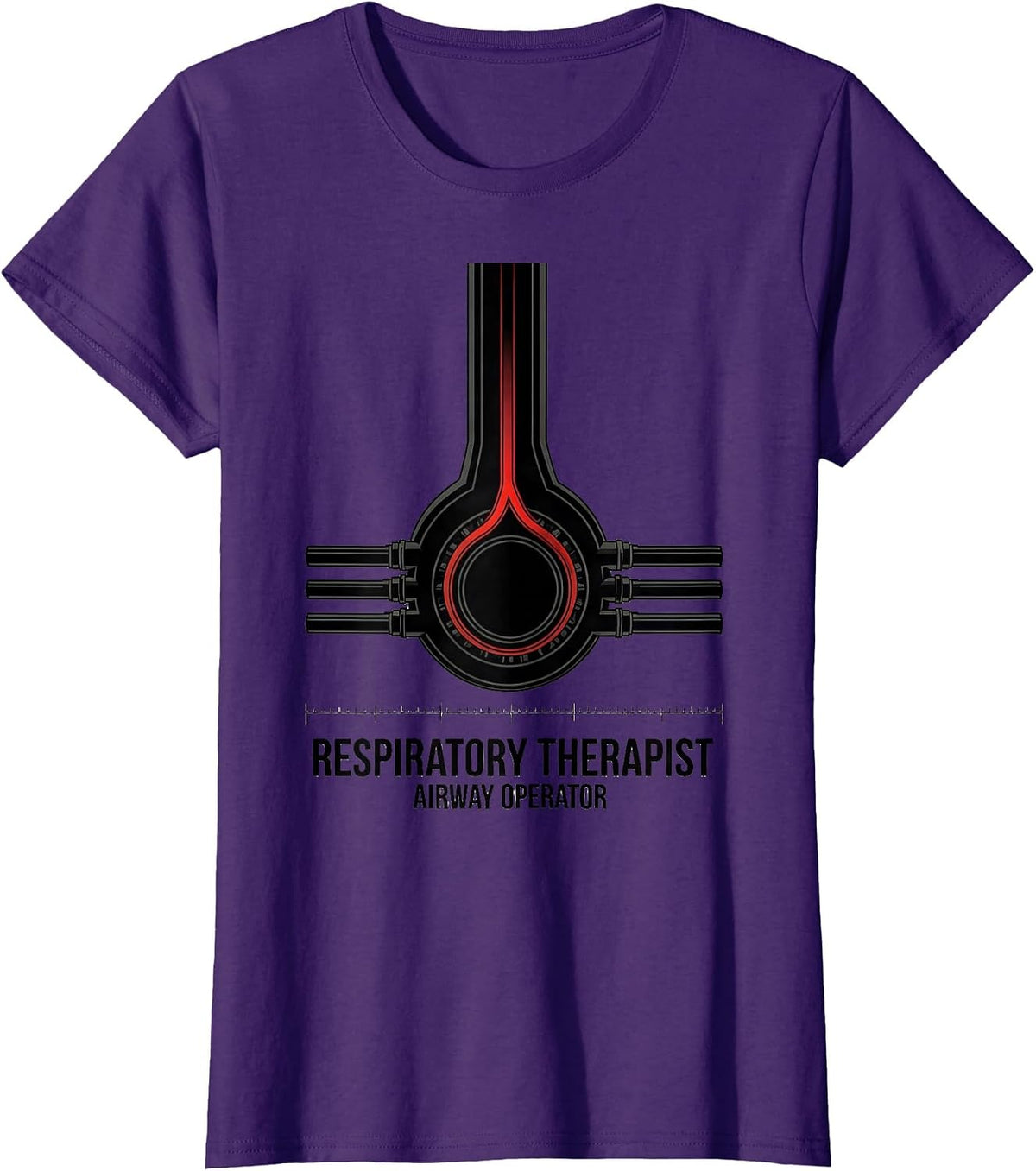 Women's Respiratory Therapist Airway Operator T-Shirt - Purple