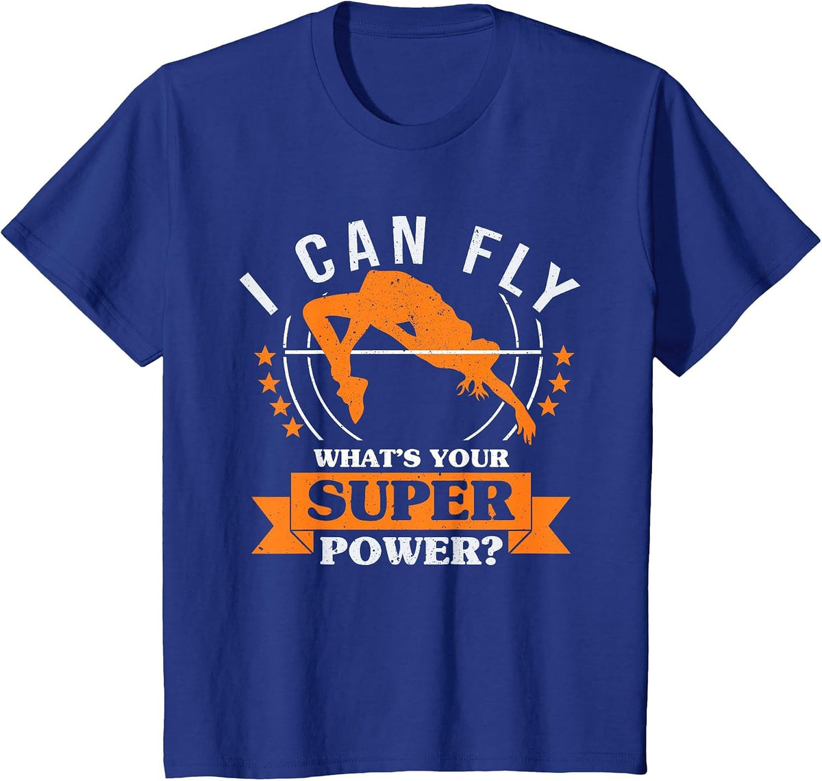 High Jump Superpower Track and Field High Jumper T-Shirt - Royal Blue