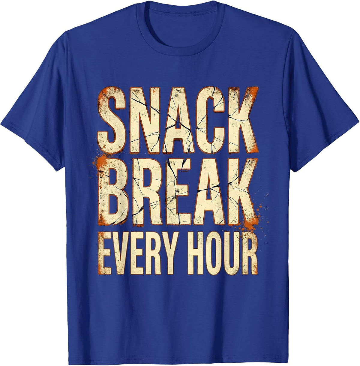 Snack Break Every Hour Kids College Design T-Shirt - Royal Blue