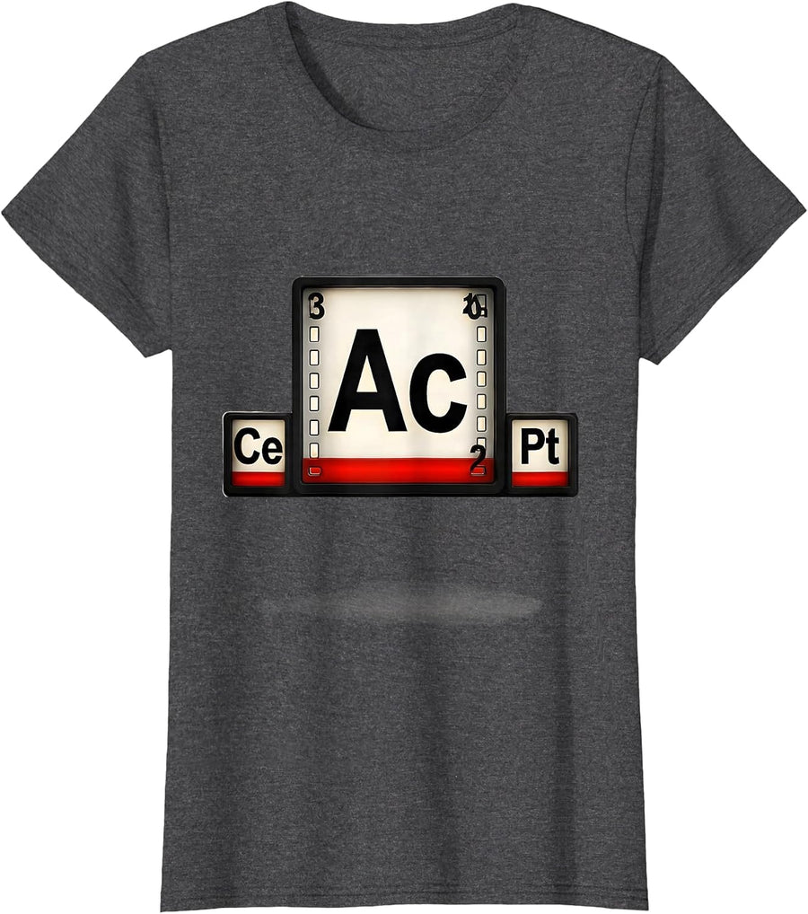 Women's AcCePt Funny Chemistry Science Teacher Student Humor T-Shirt - Dark Heather Grey