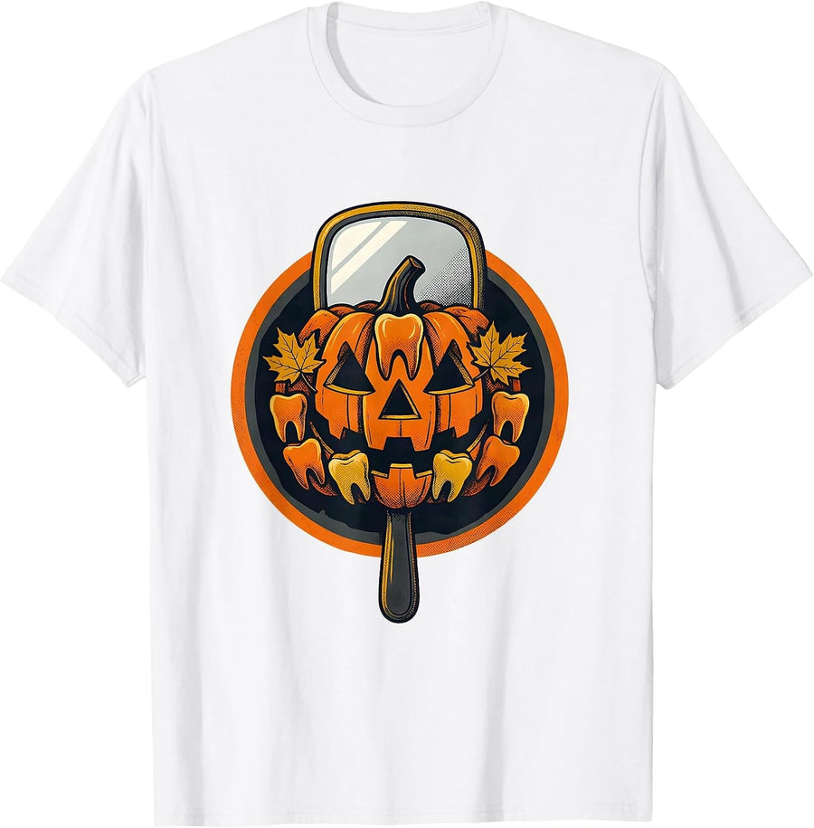 Men's Dental Badge Funny Dental Hygienist Halloween Costume T-Shirt - White