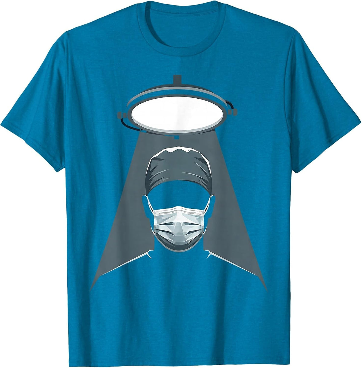 Surgeon Under Operating Light Emergency Graphic T-Shirt - Sapphire Blue