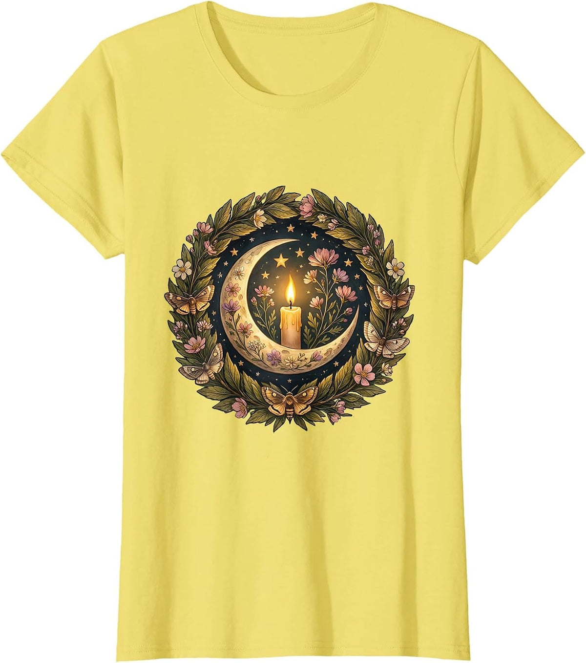 Aunt Sparkler Night Sky Celebration Graphic T-Shirt - Lemon Yellow