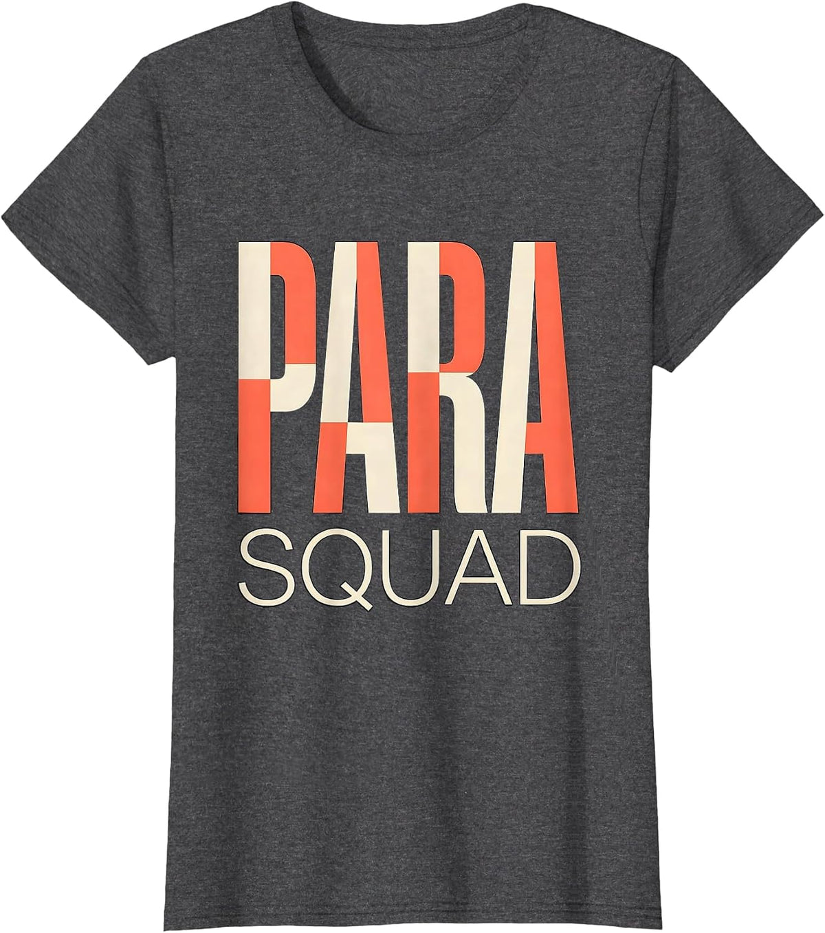Women's Para Squad Back To School Appreciation Day Tie Dye Work T-Shirt - Dark Heather Grey