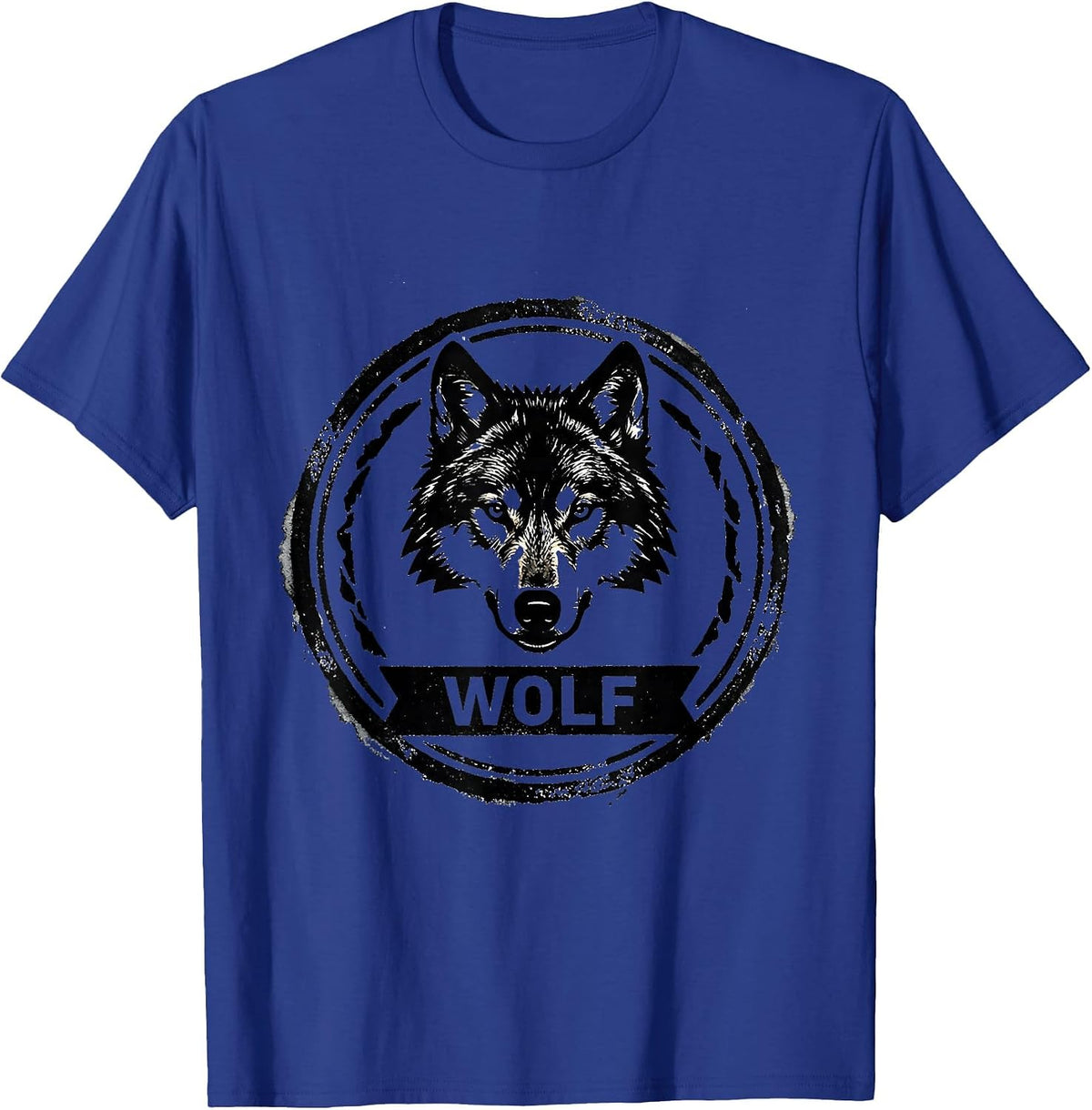 Wolf Funny Gay Pride LGBTQ Humor Rubber Stamp Design T-Shirt - Royal Blue