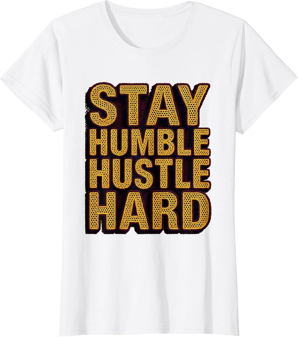 Stay Humble Hustle Hard Bee Motivational Design T-Shirt - White