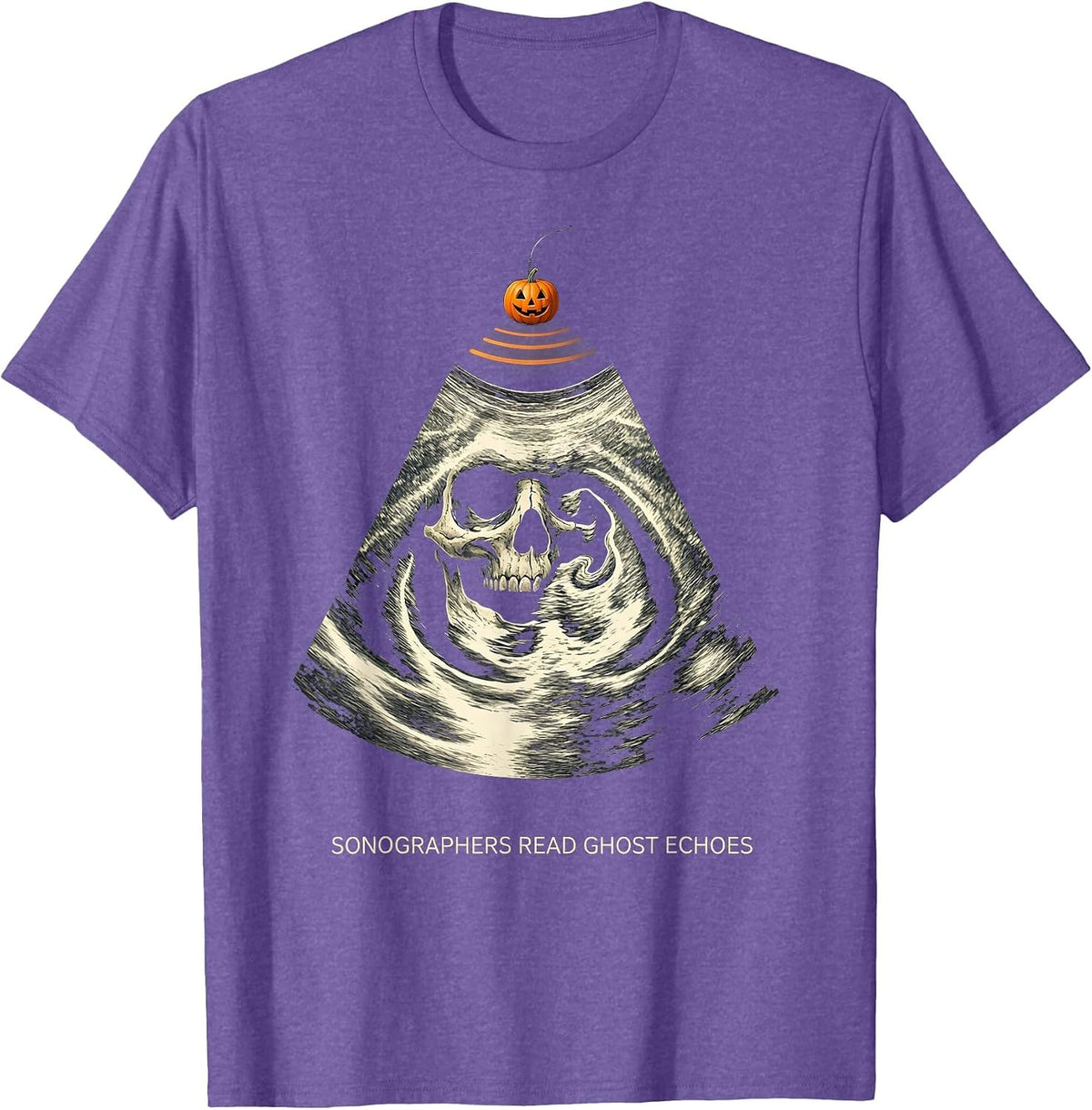 Men's Sonographers Read Ghost Echoes Radiology Tech Halloween T-Shirt - Purple Heather