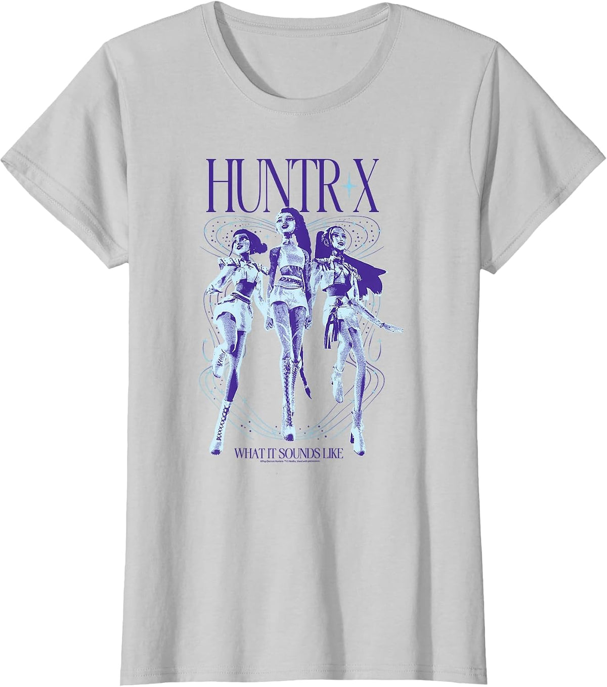 Kpop Demon Hunters Halloween Huntrix What It Sounds Like T-Shirt - Silver Grey