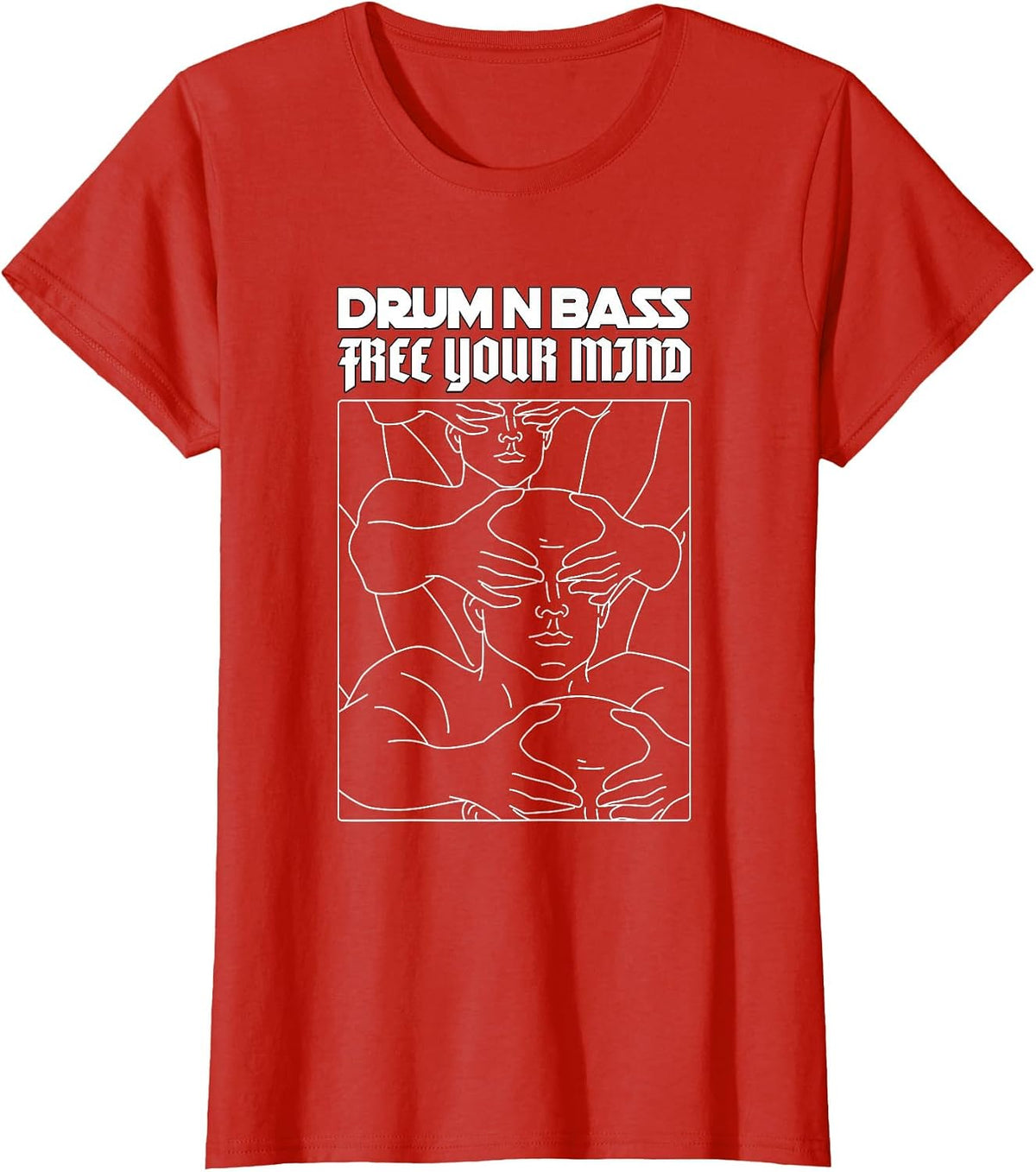 Drum N Bass Mind Liquid Music EDM Drum and Bass T-Shirt - Red