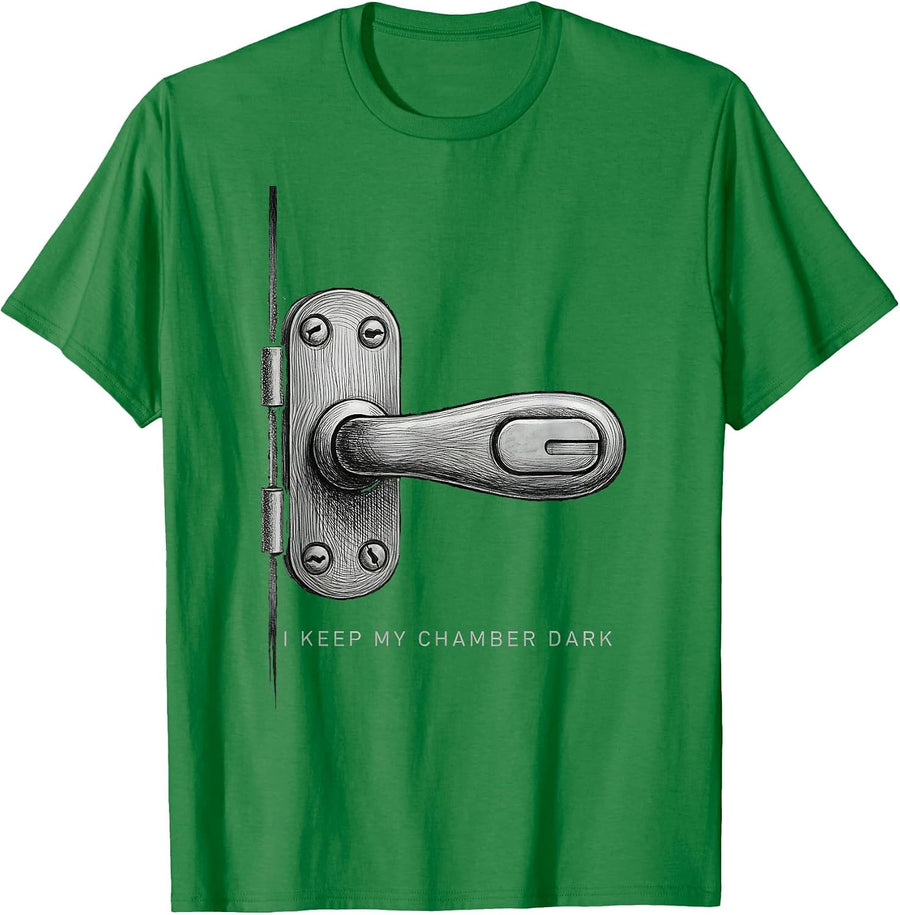 Men's I Keep My Chamber Dark Gothic Edgar Allan Poe Raven Literary T-Shirt - Kelly Green