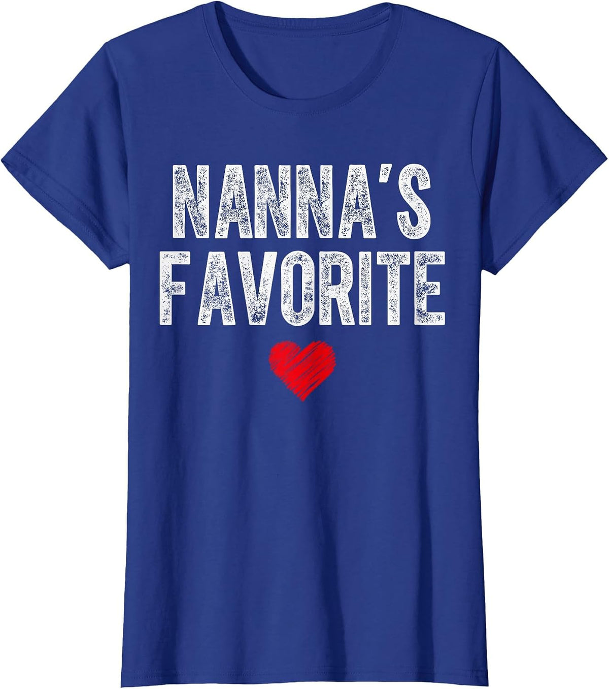 Nanna’S Favorite Heart Graphic for Mothers Day Grandchild T-Shirt - Royal Blue