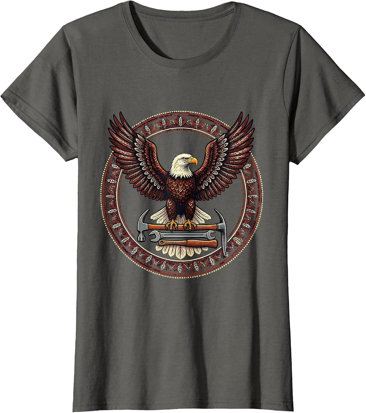 Women's Eagle Worker Tools Equal Rights Labor Day T-Shirt - Asphalt Grey