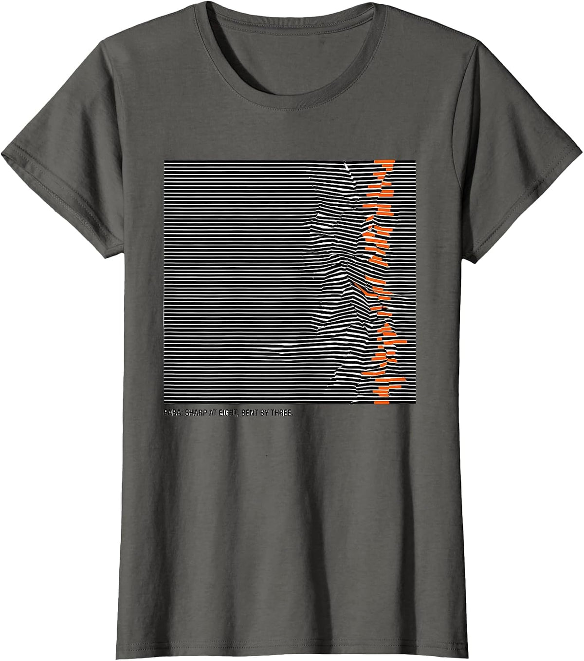Women's Para Sharp At Eight Bent By Three Funny Paraprofessional T-Shirt - Asphalt Grey