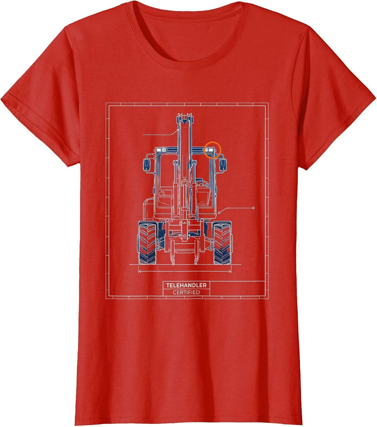 Women's Telehandler Certified Funny Heavy Equipment Operator T-Shirt - Red