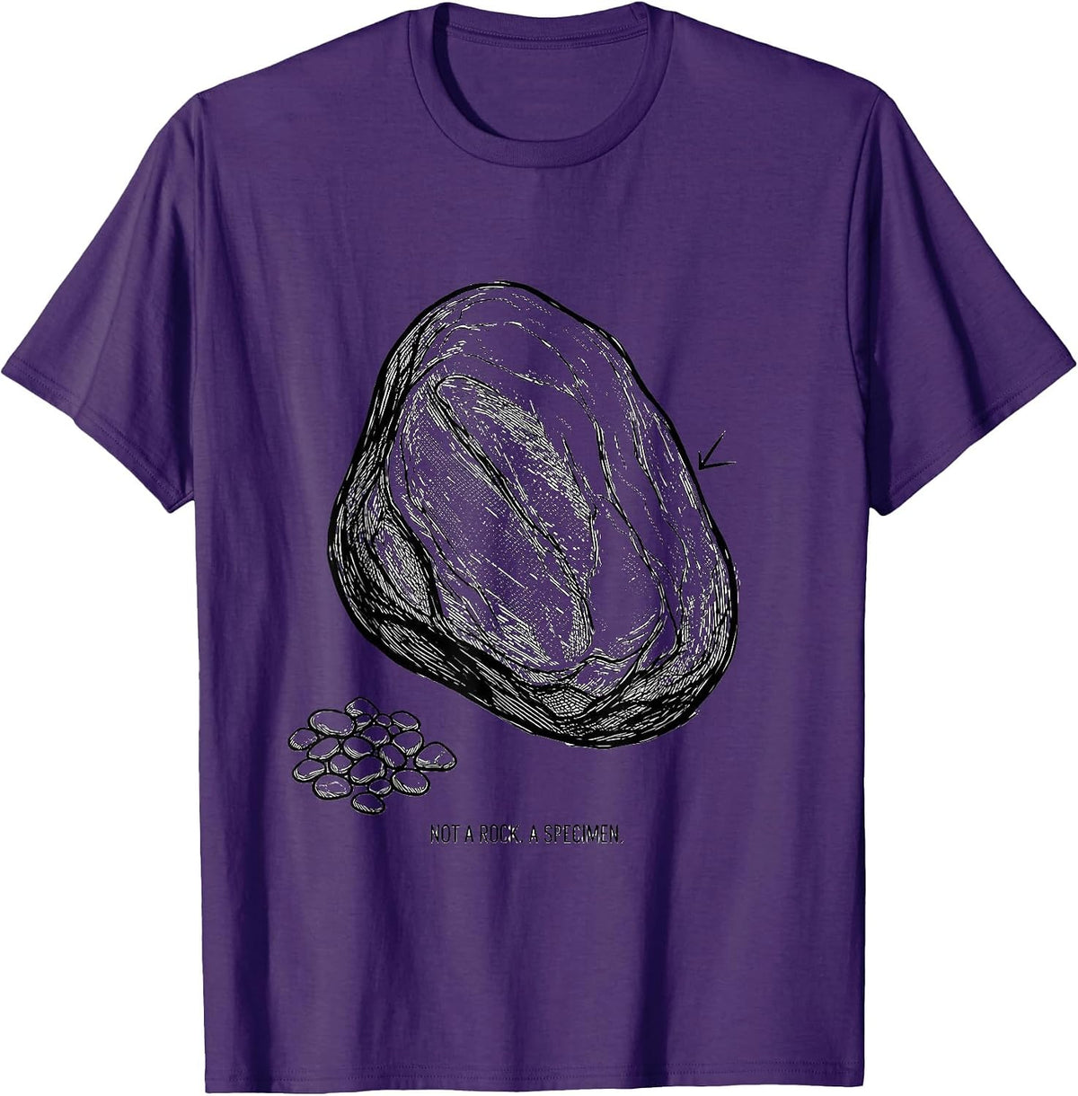 Not A Rock A Specimen Funny Rock Collector Geology Humor T-Shirt - Purple