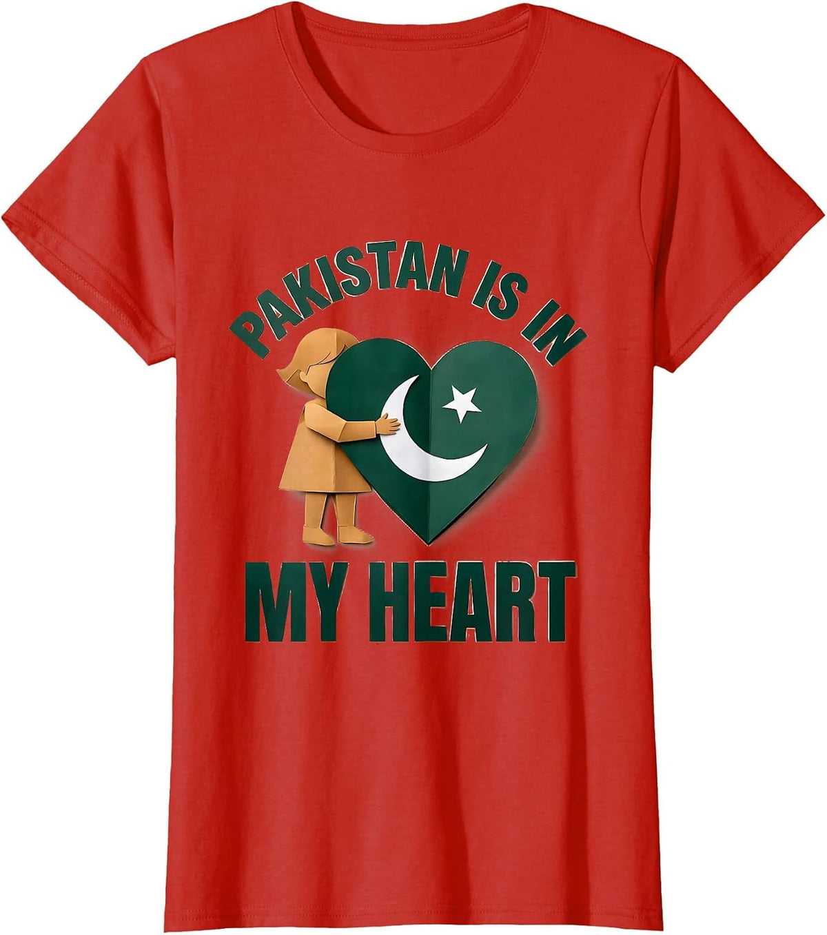 Pakistan Is In My Heart Patriotic Independence Day Kid Gift T-Shirt - Red