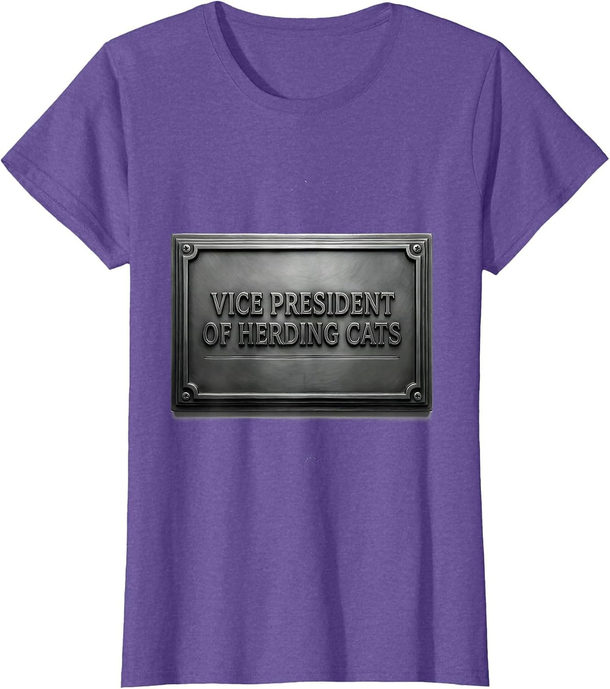 Women's Vice President Of Herding Cats Funny Boss Employee T-Shirt - Purple Heather