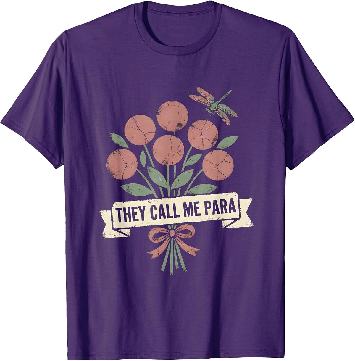 They Call Me Para Paraprofessional Design T-Shirt - Purple