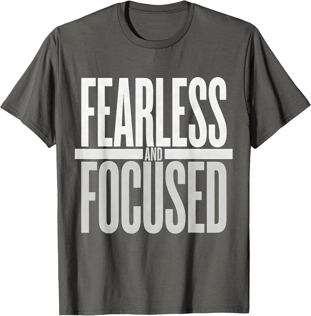 Men's Fearless and Focused Do It Lady Empowerment Design T-Shirt - Asphalt Grey