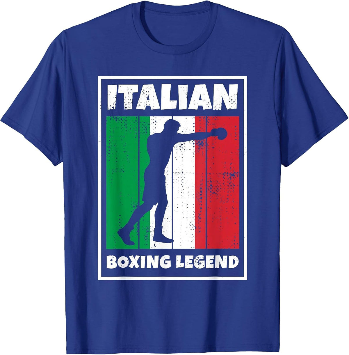 Italian Boxing Legend Italian Boxer Flag T-Shirt - Royal Blue