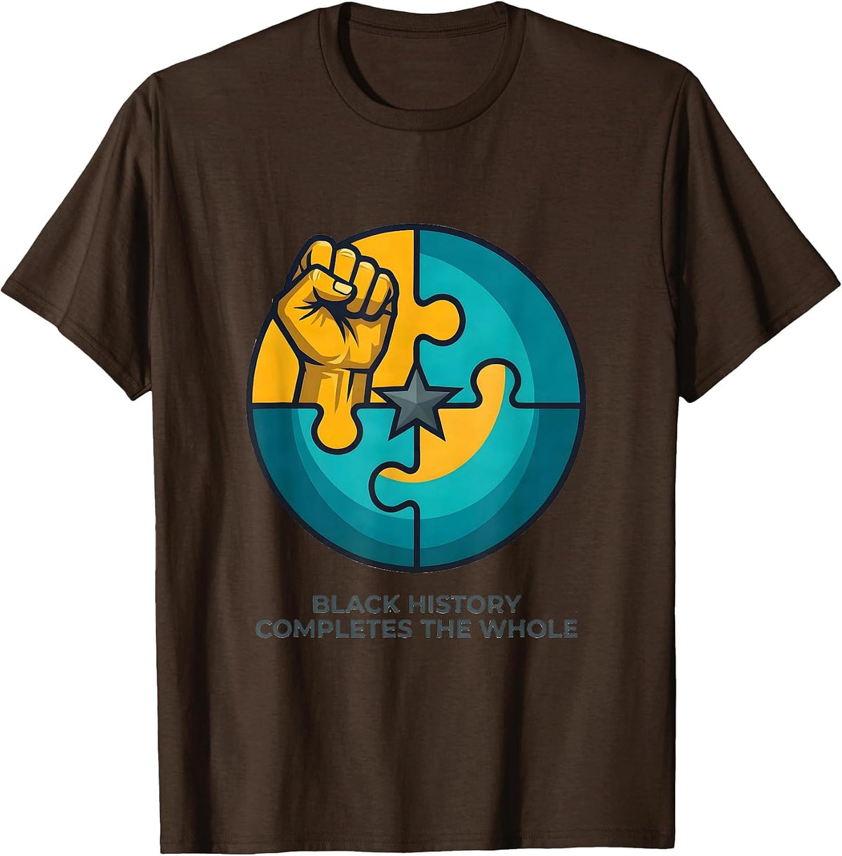 Men's Black History Completes The Whole Equality Greater T-Shirt - Brown