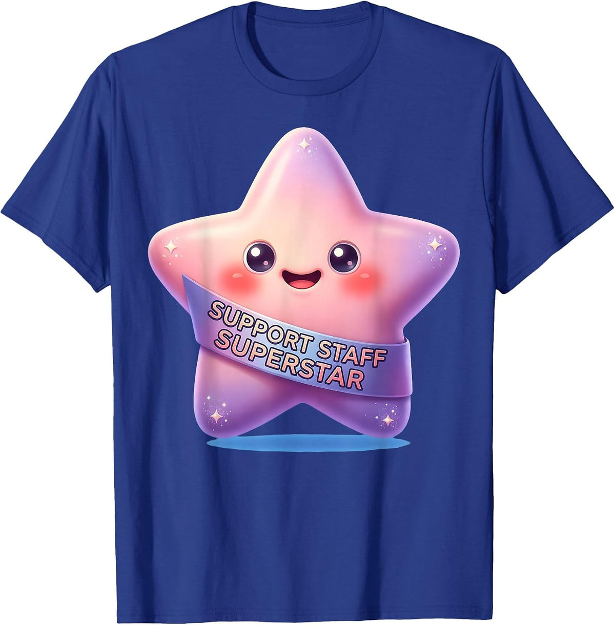Support Staff Superstar Paraprofessional Design T-Shirt - Royal Blue