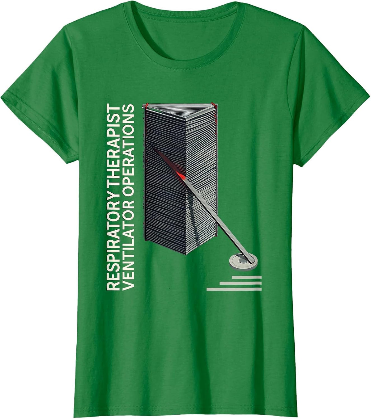 Respiratory Therapist Ventilator Operations Professional T-Shirt - Kelly Green