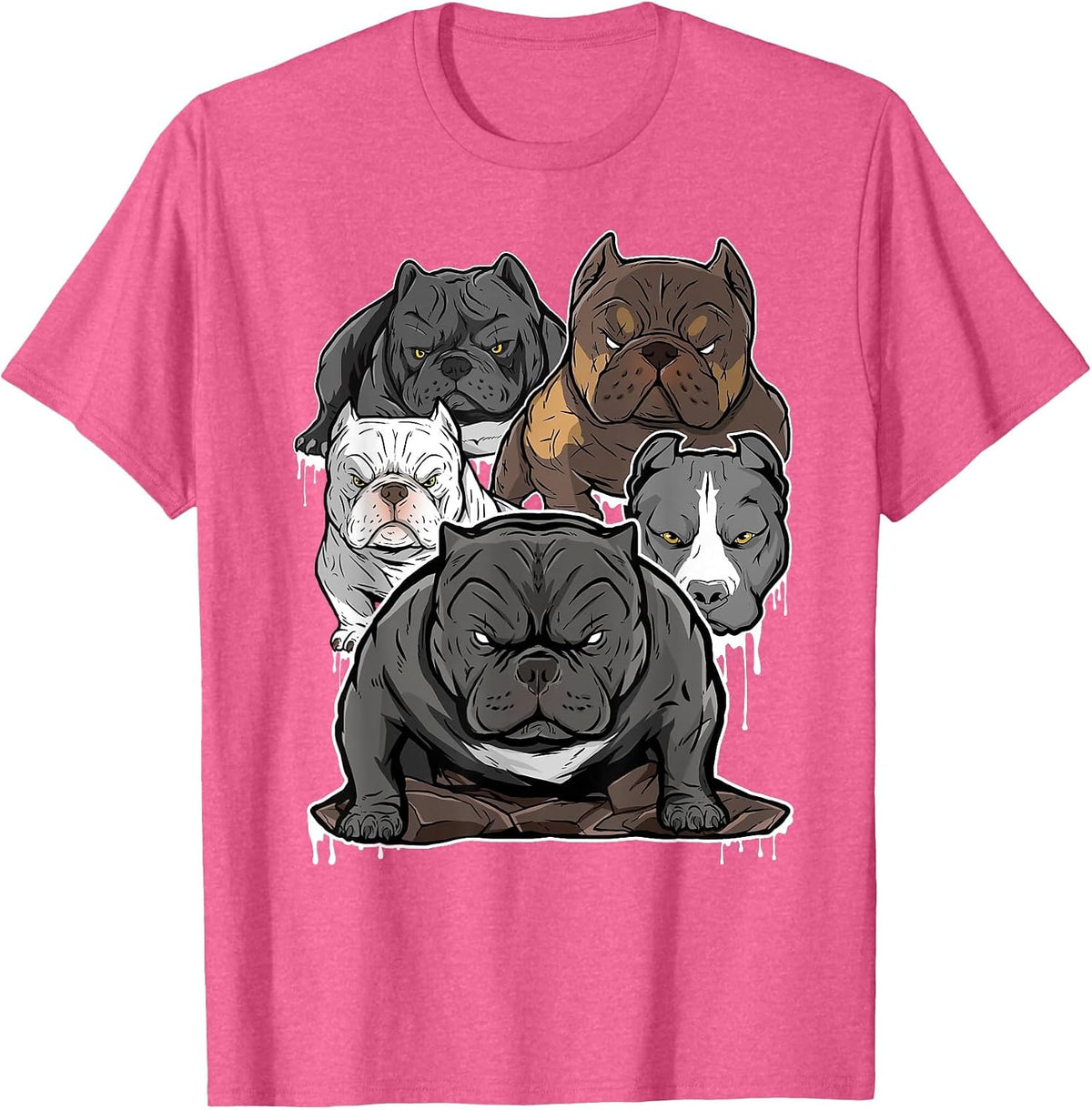 Pitbull Shirt, Pitbull Terrier, Bully, American Bullies Dog T-Shirt - Pink Heather
