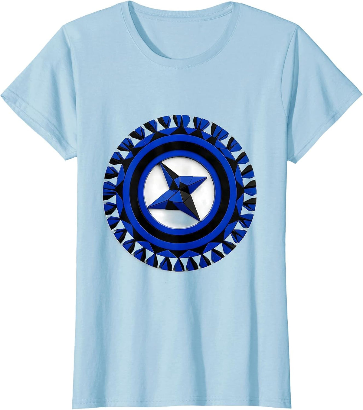 Geometric Scrub Tech Badge Occupational Pride T-Shirt - Baby Blue