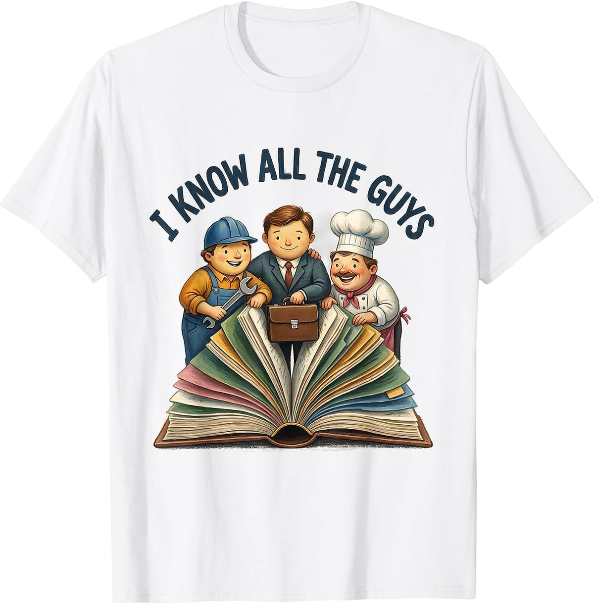 Men's I Cant But I Know A Guy Funny Connector Design T-Shirt - White