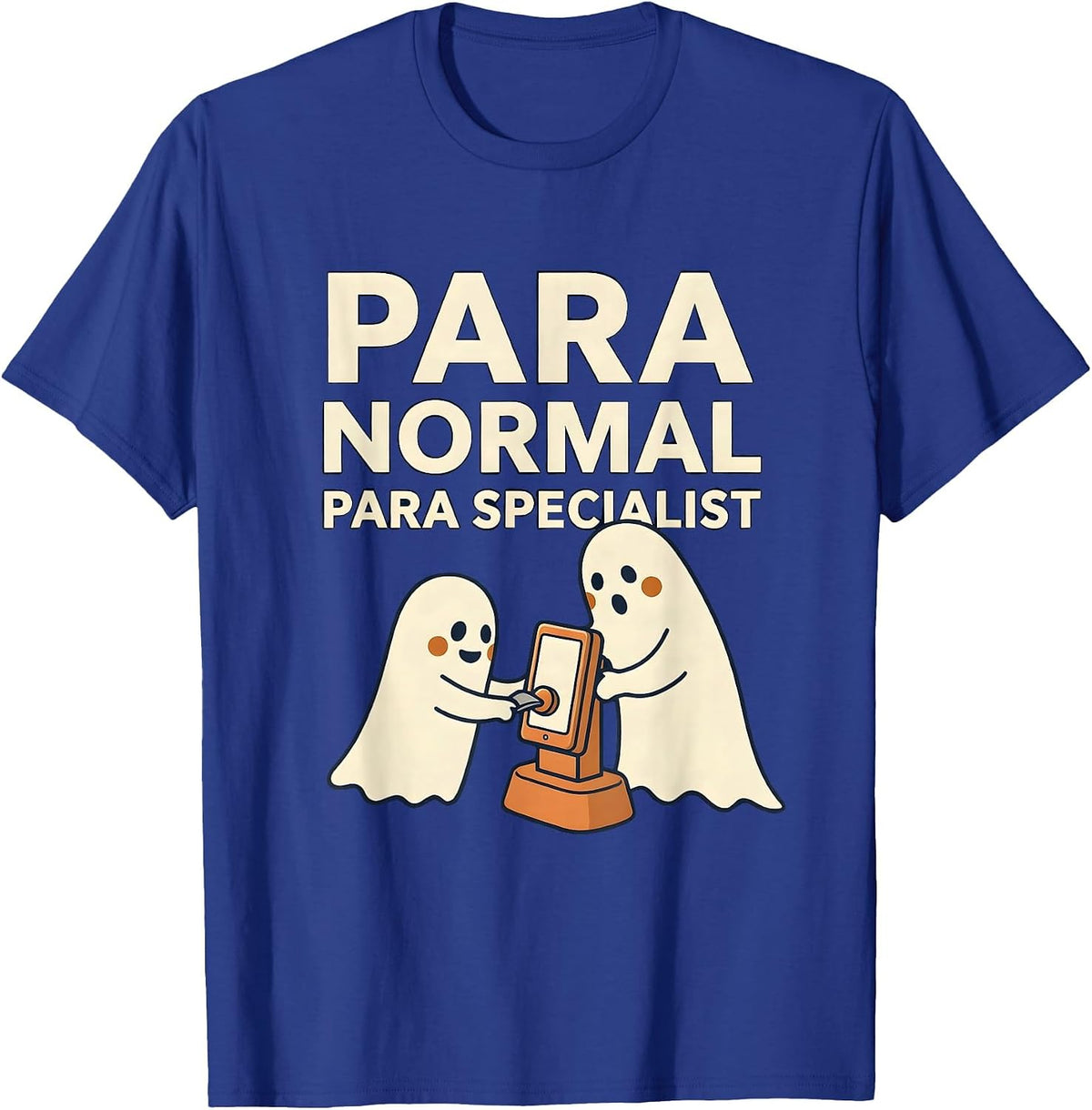 Men's Para Normal Para Specialist Funny Ghost Paraprofessional T-Shirt - Royal Blue