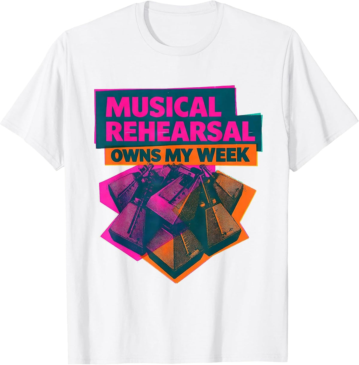 Men's Musical Rehearsal Owns My Week Funny Theatre Kid Musical T-Shirt - White