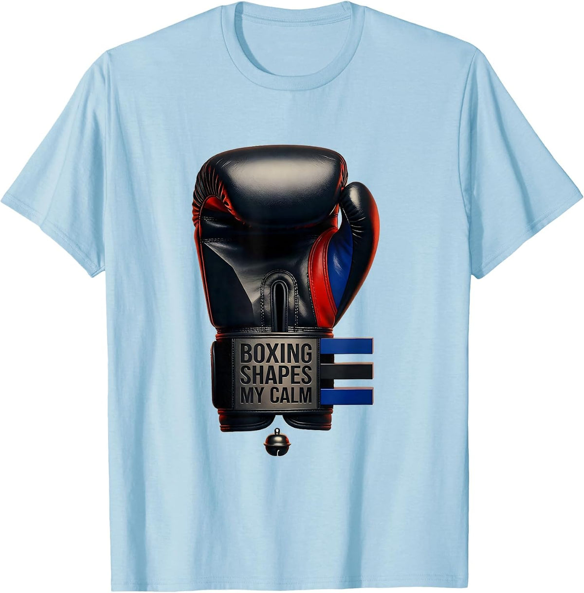 Men's Boxing Shapes My Calm Geometric Boxer Fan Gift T-Shirt - Baby Blue