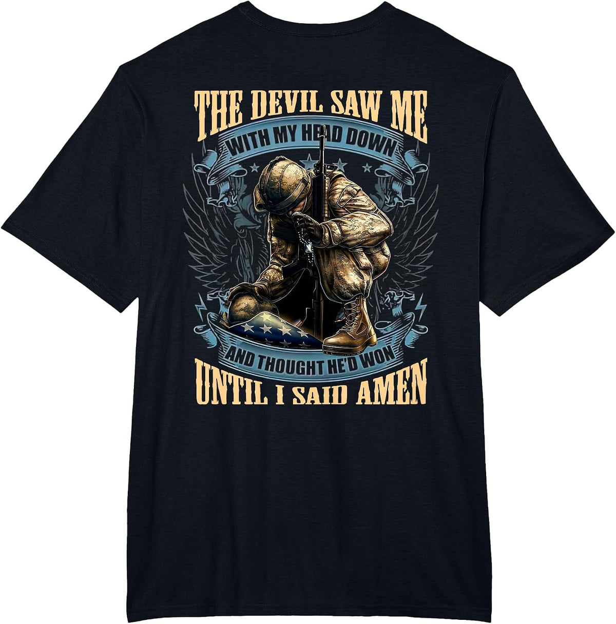 The Devil Saw Me with My Head Down and Thought He'd Won T-Shirt - Black