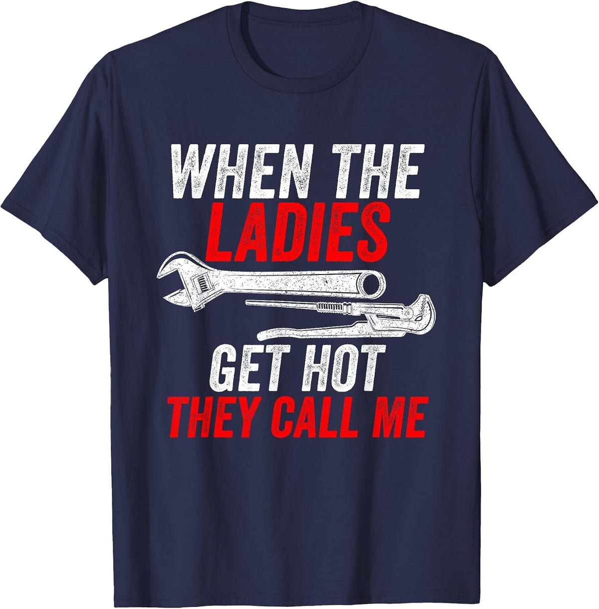 Air Conditioning AC Repairman HVAC Technician Worker T-Shirt - Navy Blue