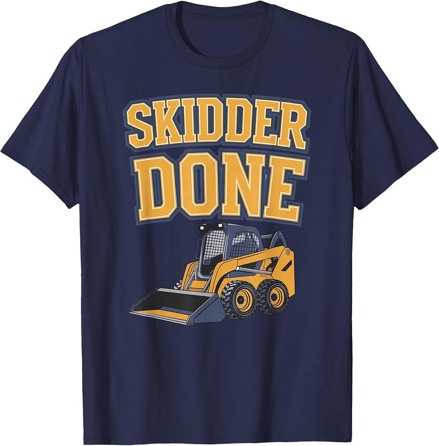 Skidder Done (Skid Steer) T-Shirt - Navy Blue