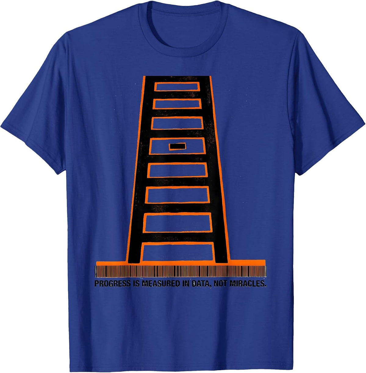 Men's Progress Is Measured In Data, Not Miracles Teacher T-Shirt - Royal Blue