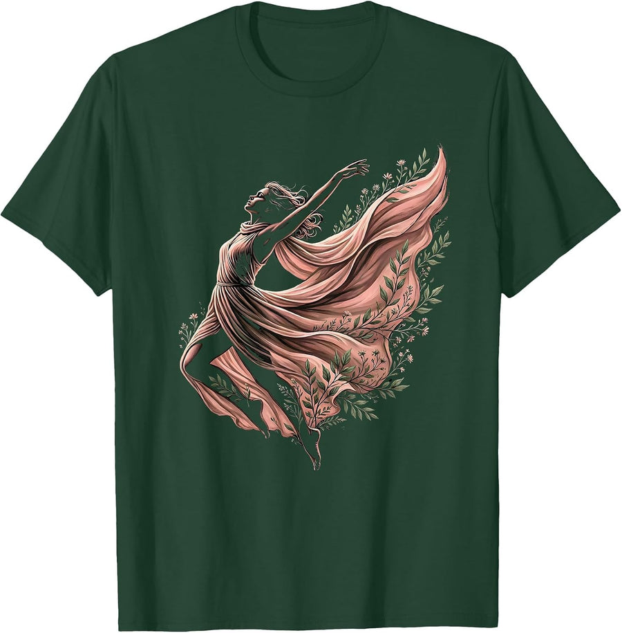 Men's Gigi Leaping Hero Cape Graphic Design T-Shirt - Dark Green