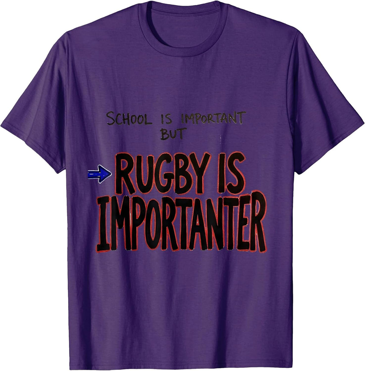 Men's School Is Important But Rugby Is Importanter Youth T-Shirt - Purple