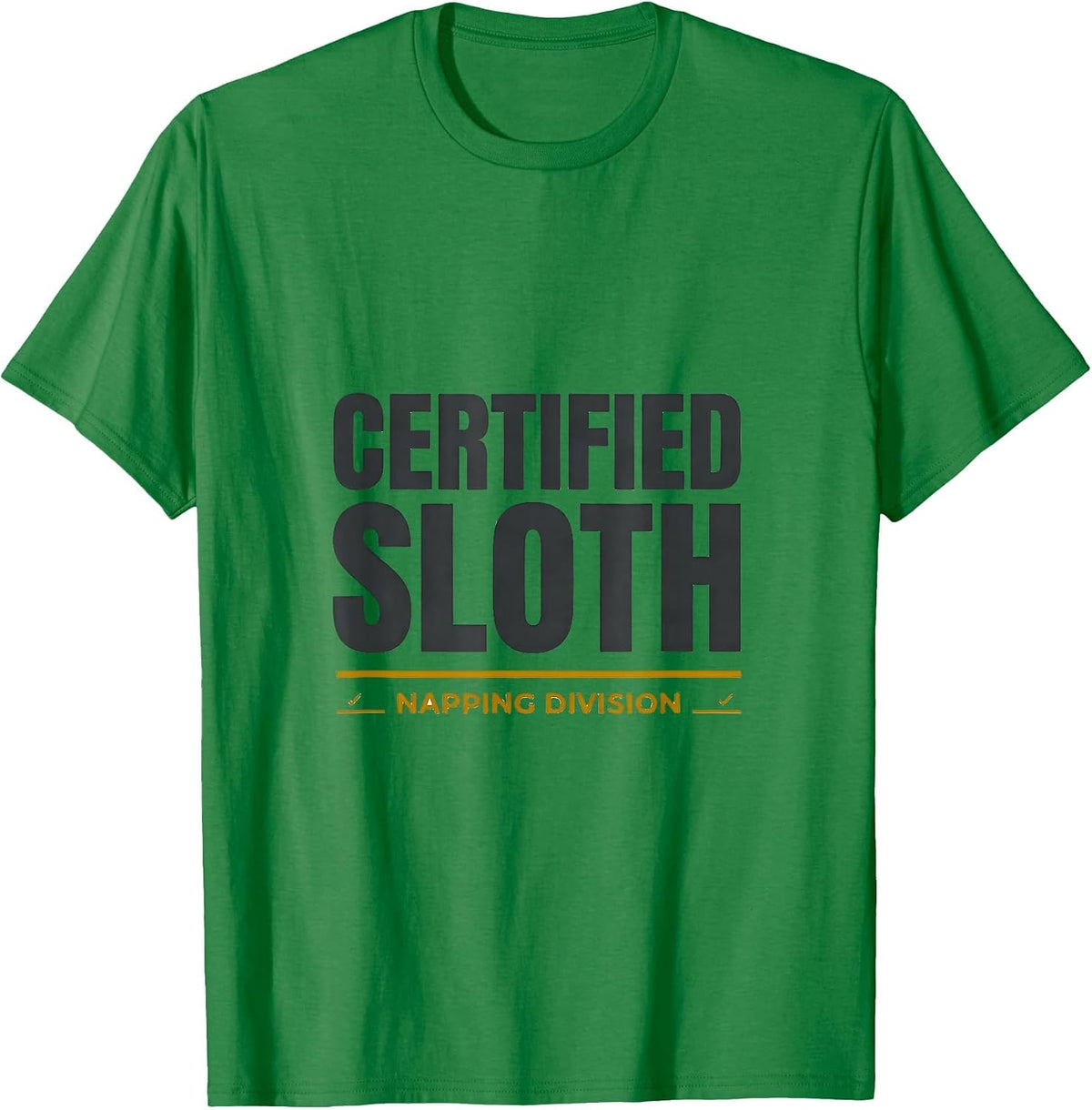 Men's Certified Sloth Napping Division Funny Sloth Humor Gift T-Shirt - Kelly Green