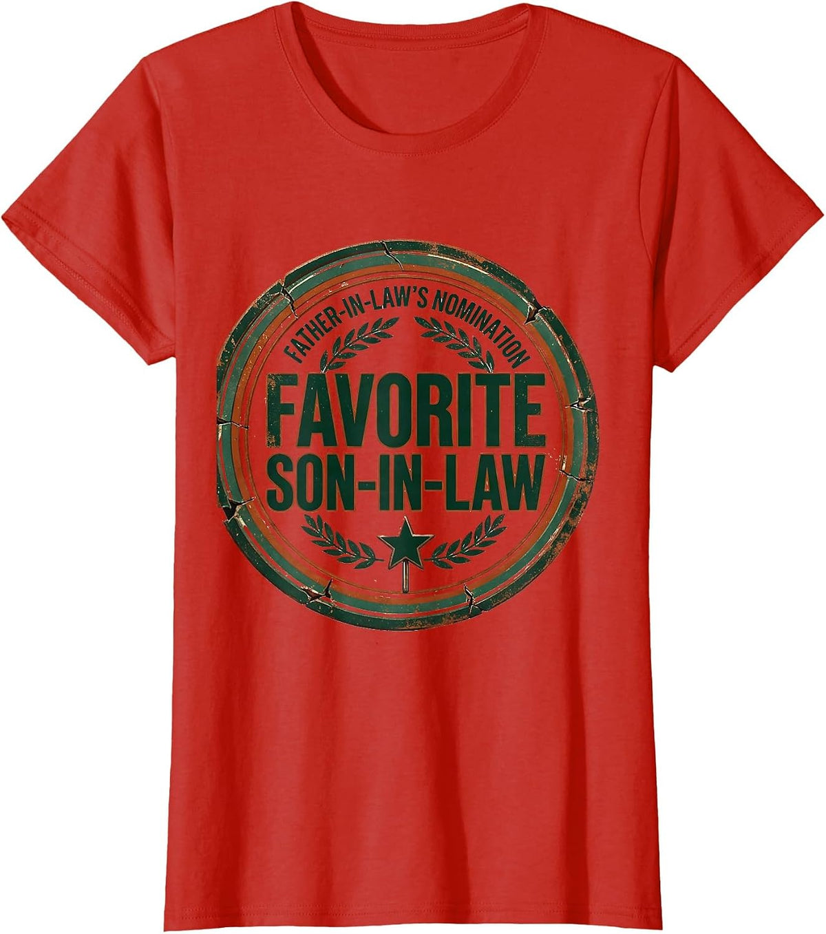 Father-In-Law's Nomination: Favorite Son-in-Law Funny T-Shirt - Red