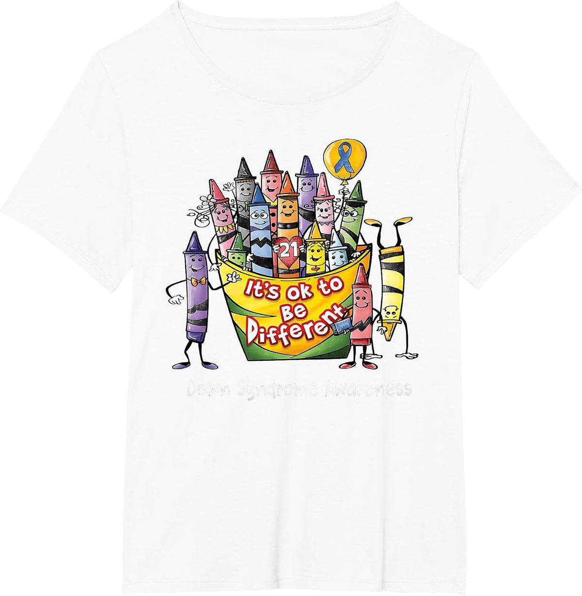 Its OK to Be Different Down Syndrome Awareness Down Syndrome T-Shirt - White