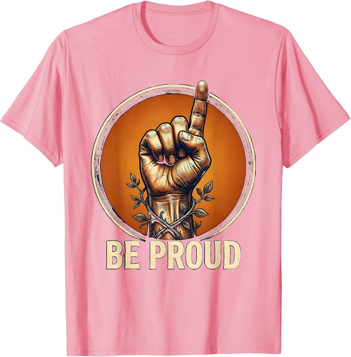 Men's Be Proud ASL Sign Language Deaf Education Teacher Kindness T-Shirt - Pink