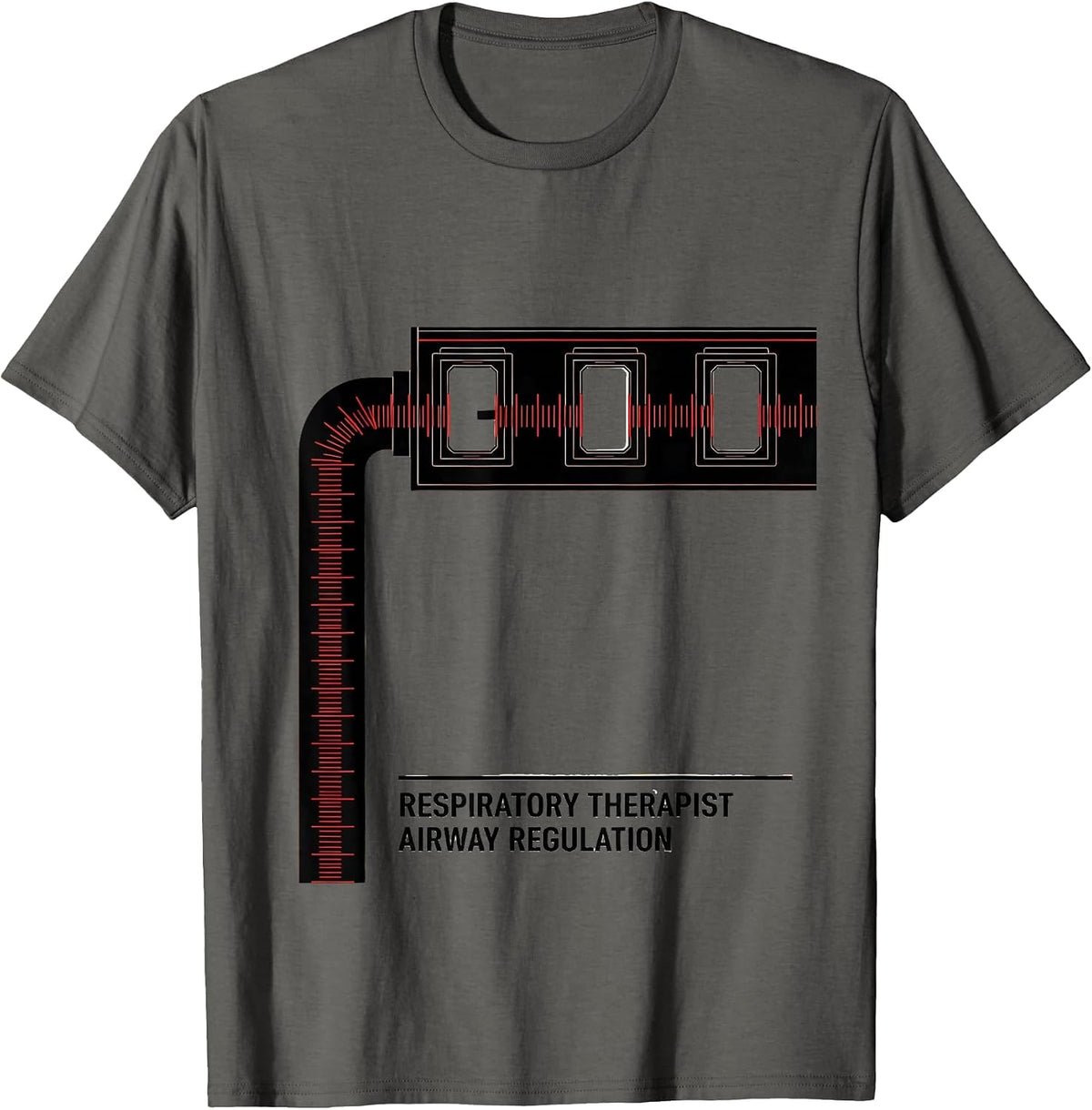 Respiratory Therapist Airway Regulation Professional T-Shirt - Asphalt Grey