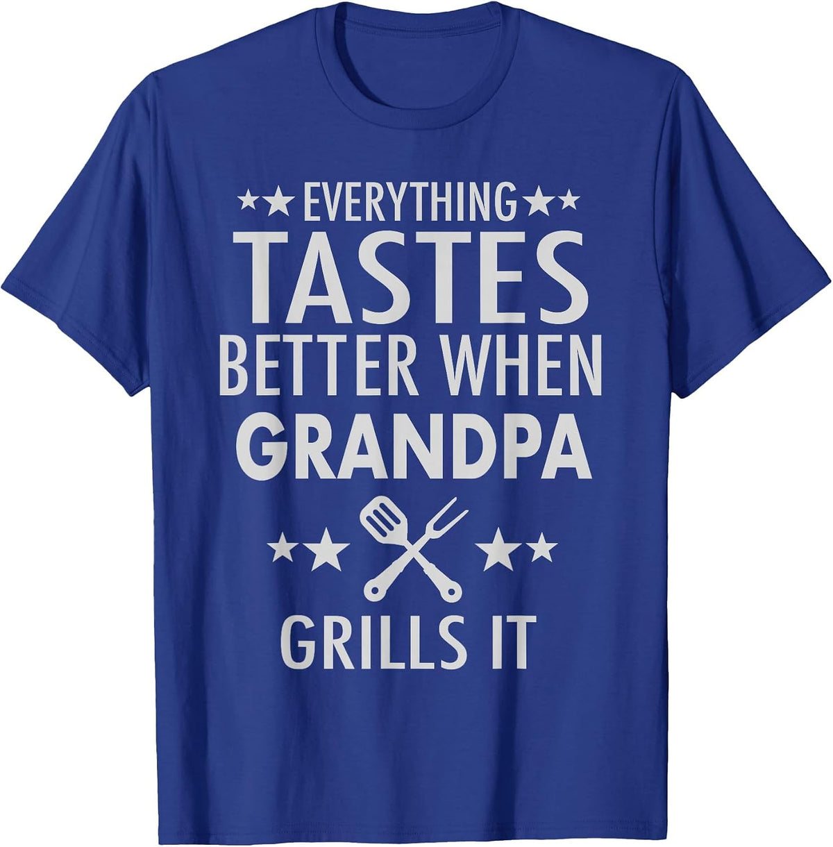 Grandpa Grills It Funny Grandpa Barbecue T-Shirt - Royal Blue