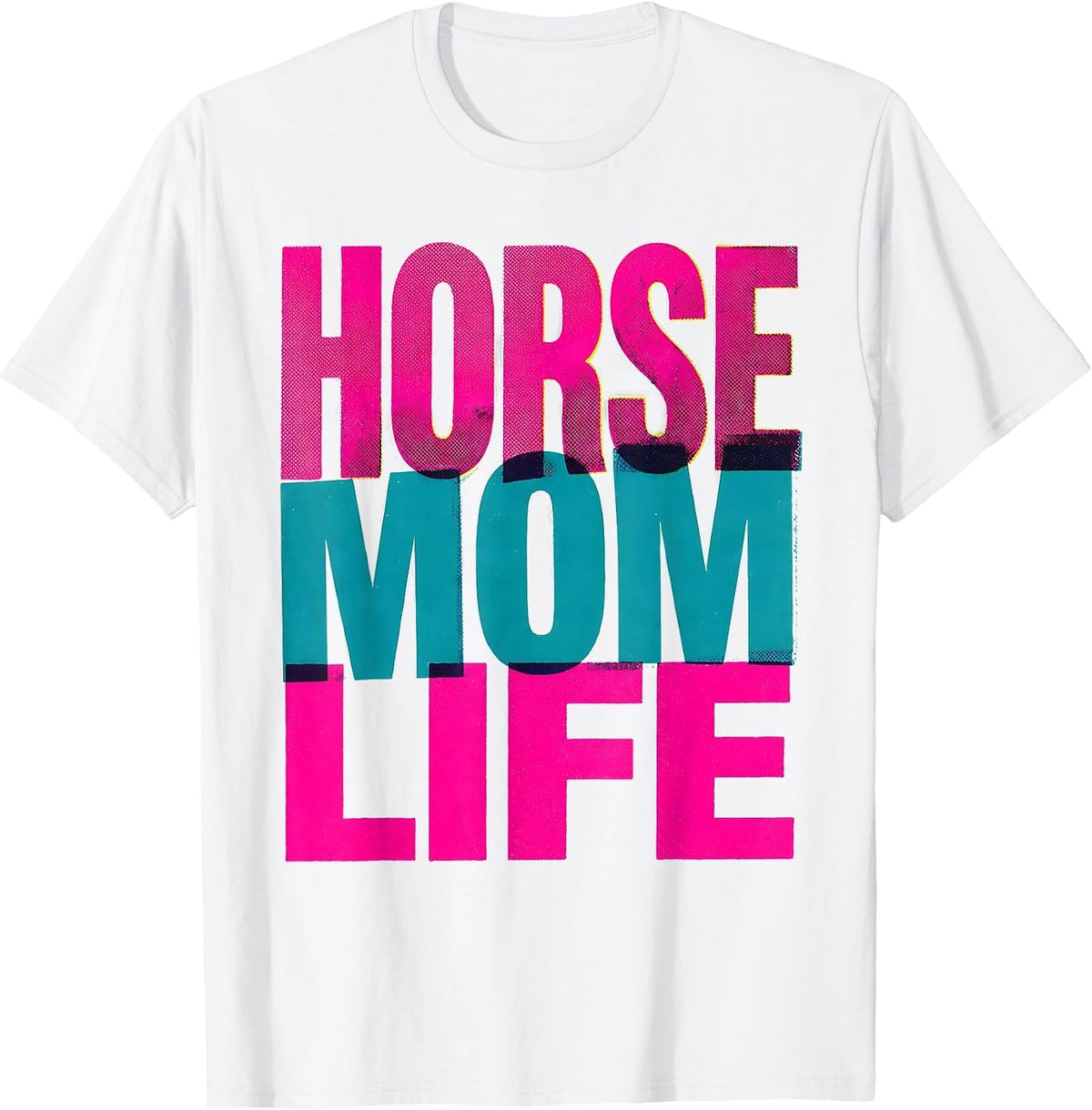 Men's Horse Mom Life Equestrian Design T-Shirt - White
