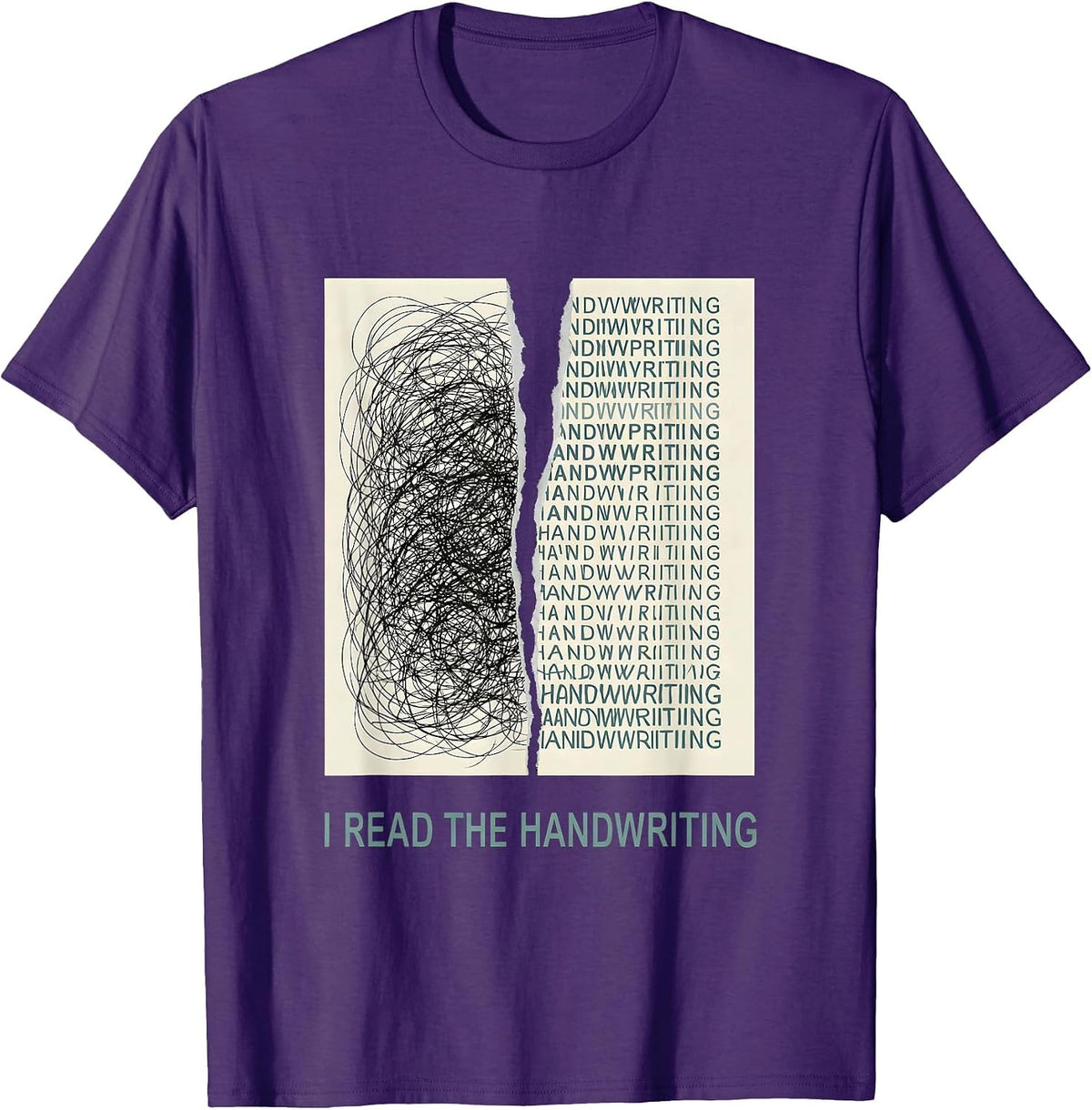 Men's I Read The Handwriting Funny Pharmacy Tech Pharmacist T-Shirt - Purple
