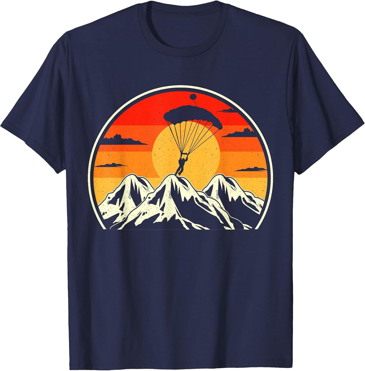 Skydiving Sunset T-Shirt - Navy Blue