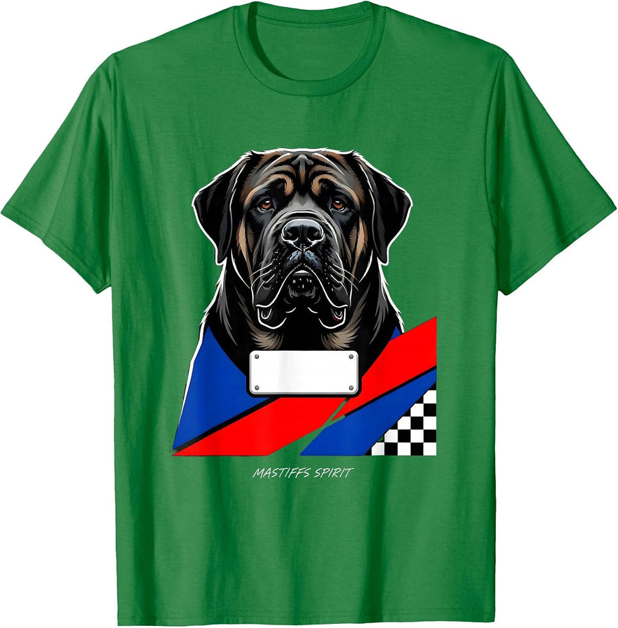 Men's Mastiffs Spirit Racing Livery School Mascot Team Spirit Fan T-Shirt - Kelly Green