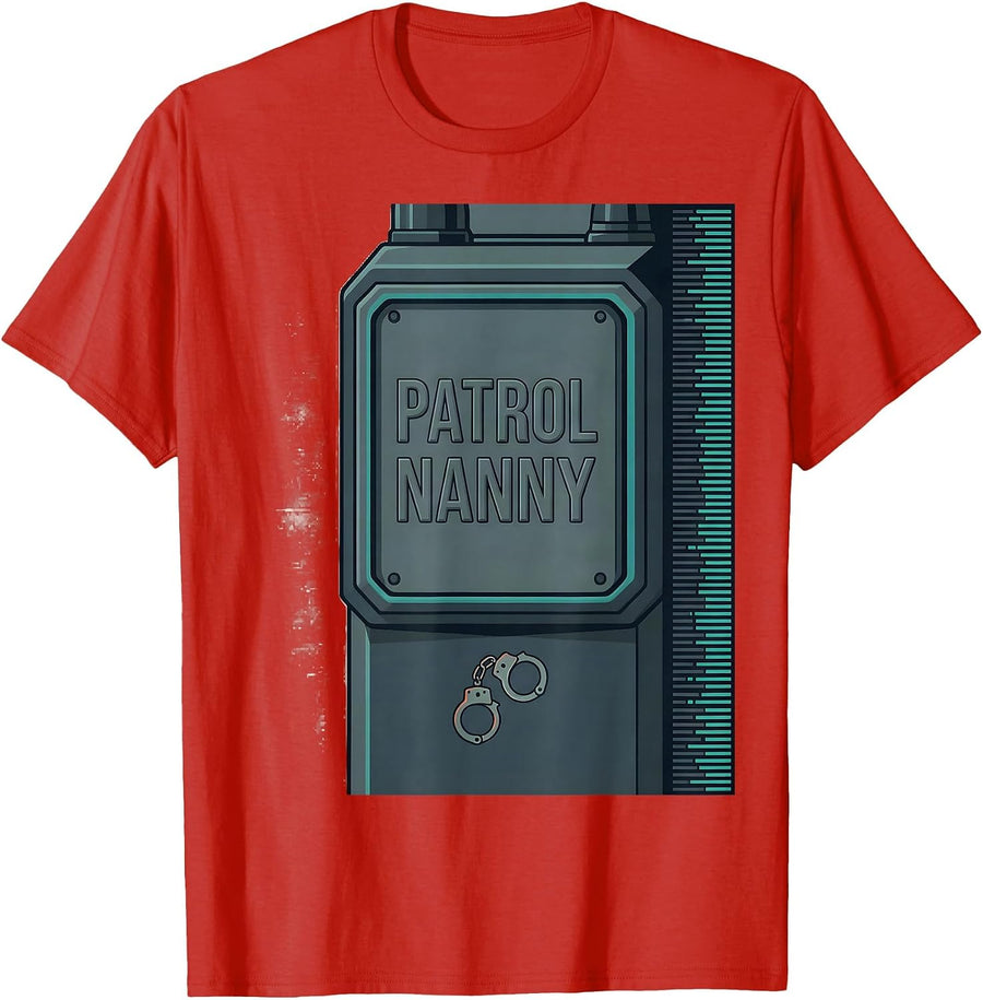 Men's Patrol Nanny Funny Police Officer Gift For Cop Law T-Shirt - Red